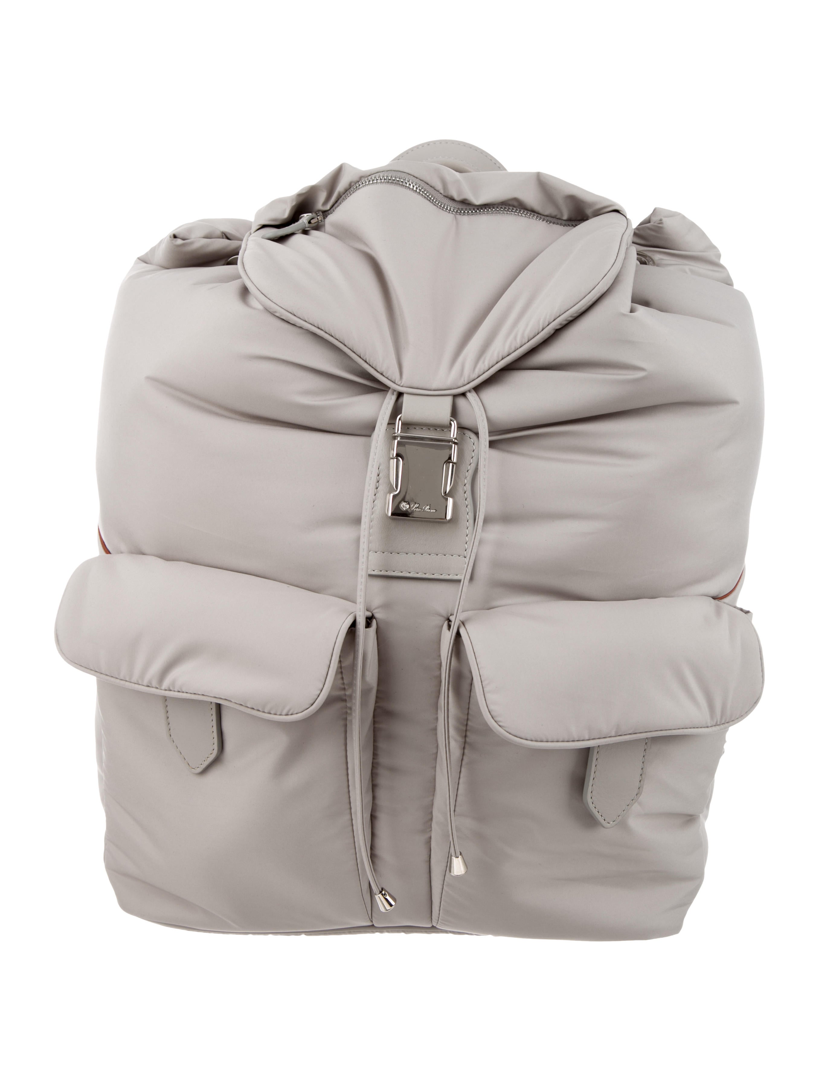 Loro Piana Nylon Voyager Backpack - Grey Backpacks, Handbags