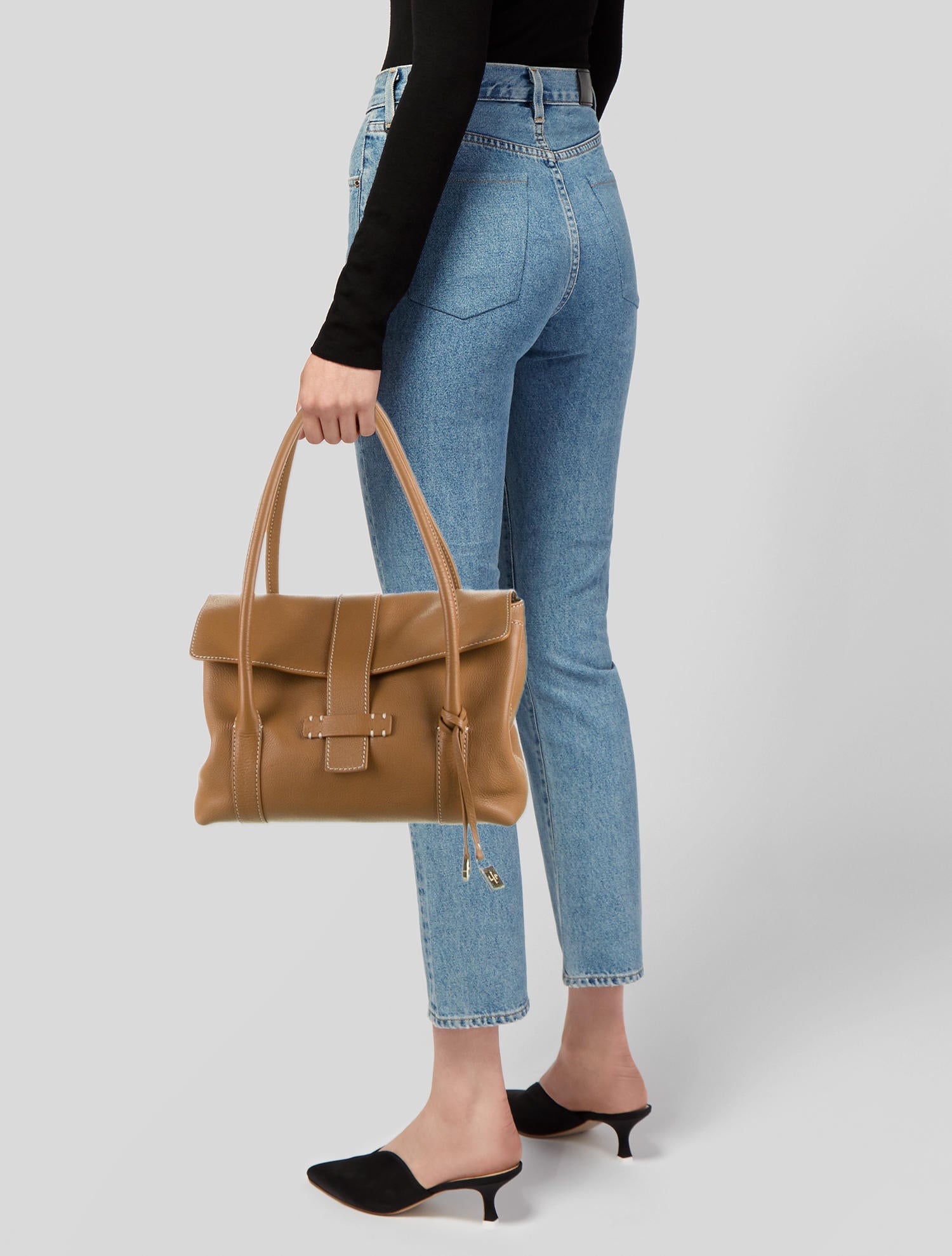 Loro Piana Leather Dandy Bag - Brown Shoulder Bags, Handbags