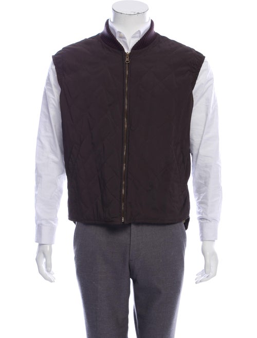 Loro Piana Quilted Field Vest brown