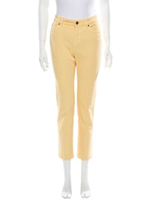 Loro Piana Mid-Rise Straight Leg Jeans Yellow