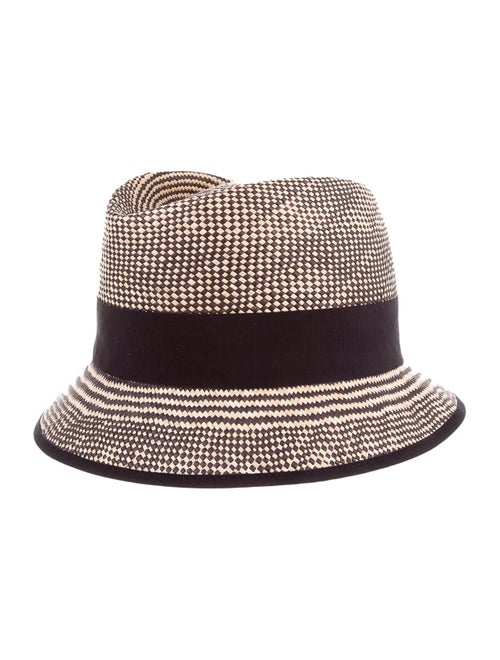 Loro Piana Straw Fedora Hat Beige