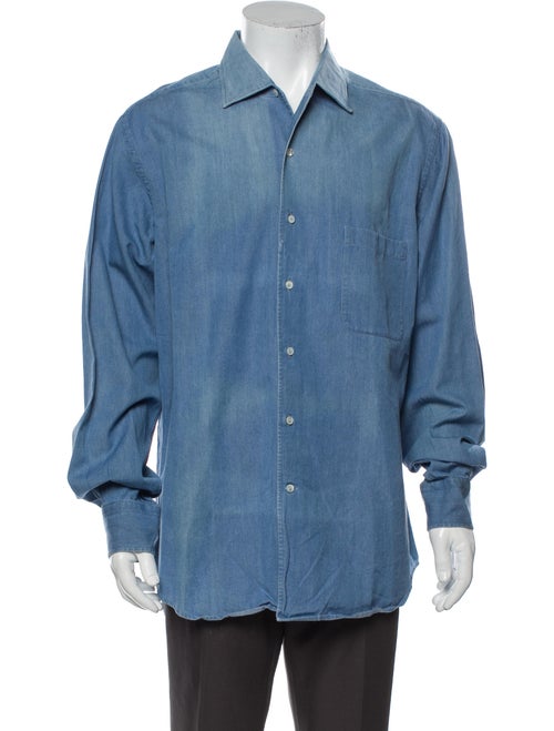 Loro Piana Long Sleeve Denim Shirt Denim