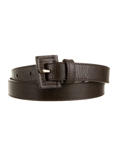 Loro Piana Leather Buckle Belt Brown