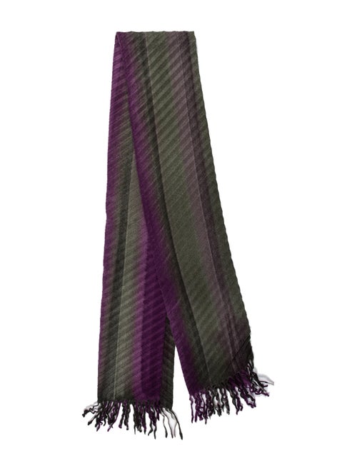 Loro Piana Cashmere Fringe Scarf Purple
