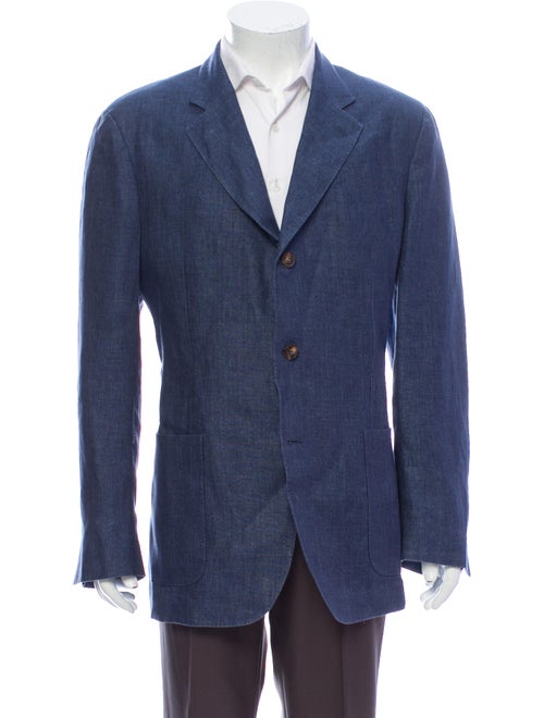 Loro Piana Linen Blazer Blue