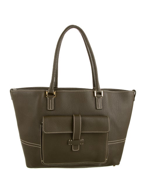 Loro Piana Leather Tote Green