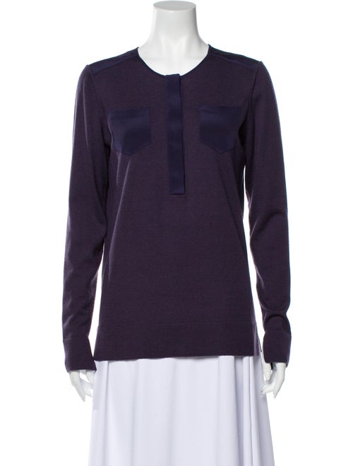Loro Piana Cashmere Crew Neck Sweatshirt Purple