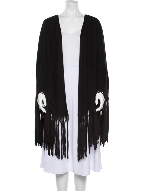 Loro Piana Cashmere Fringe Shawl Black