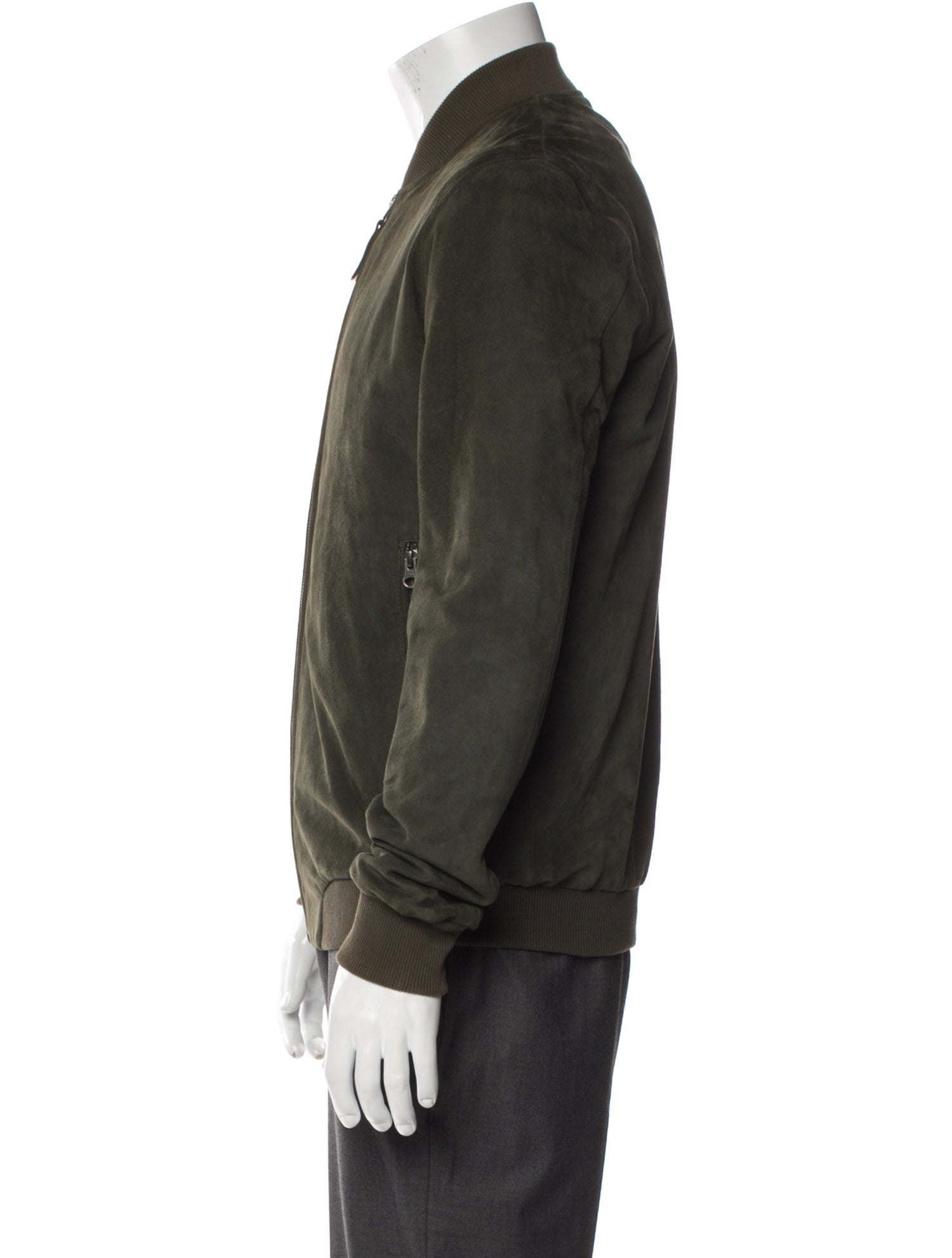 Lot78 Suede Bomber Jacket