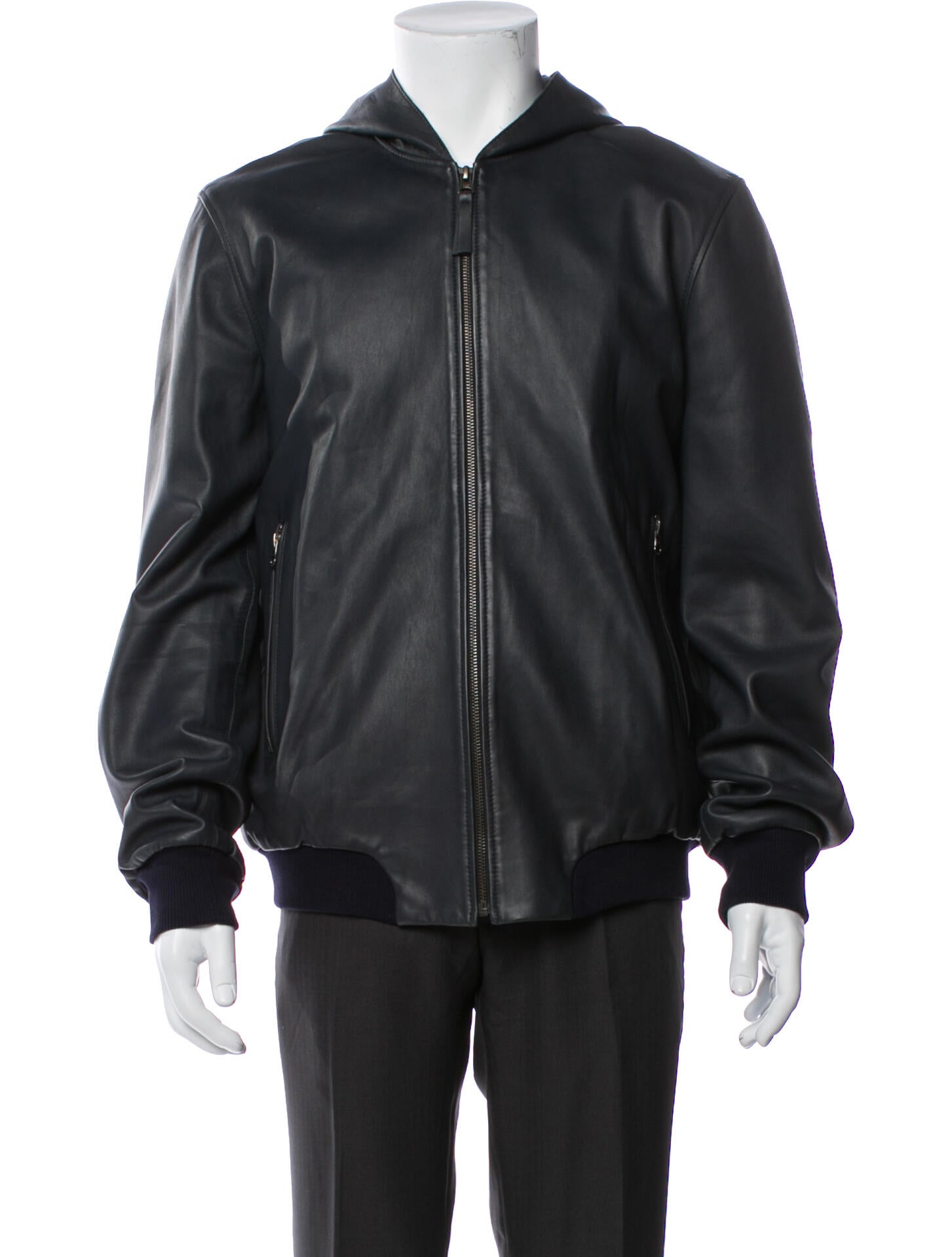 Lot78 Leather Bomber Jacket