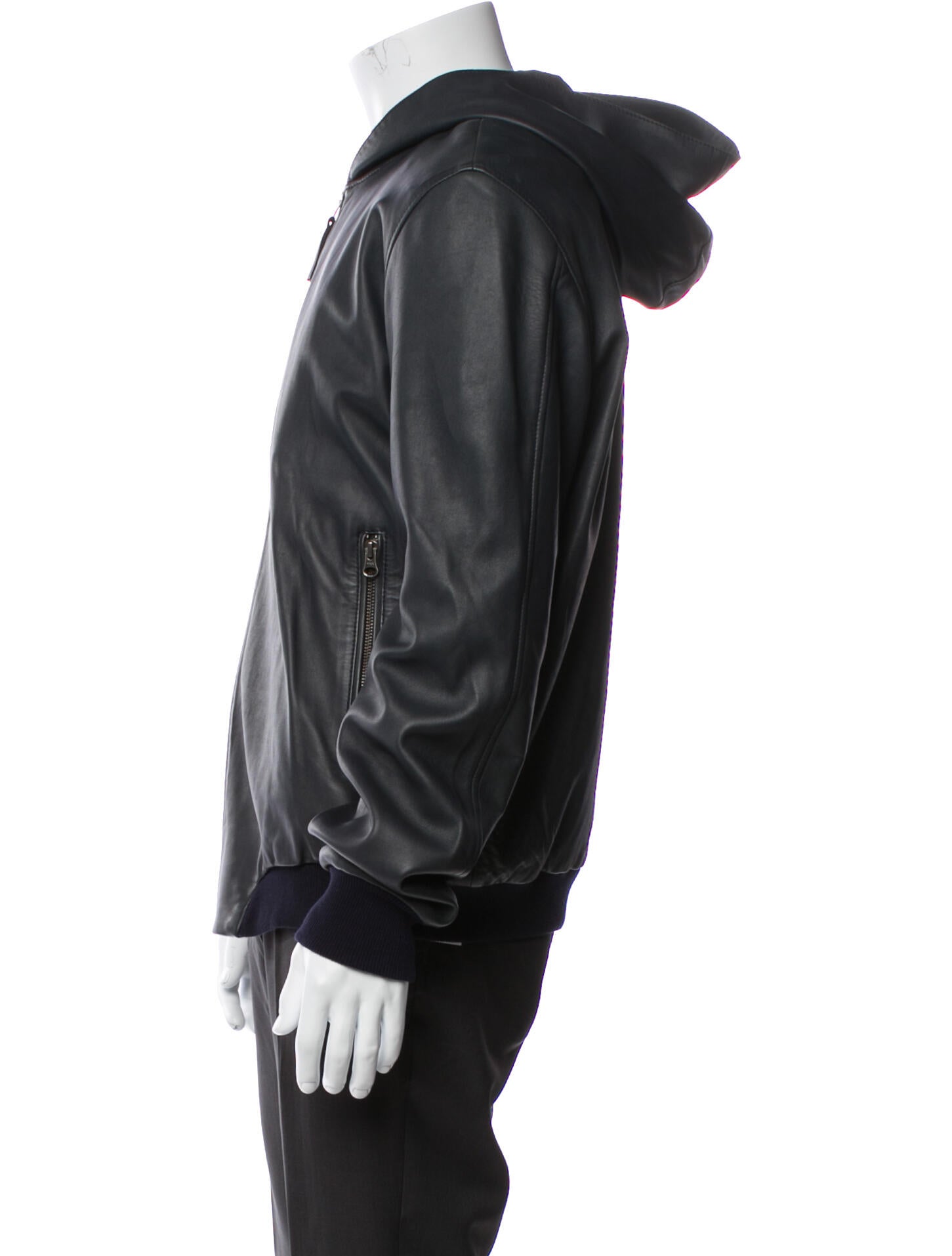 Lot78 Leather Bomber Jacket