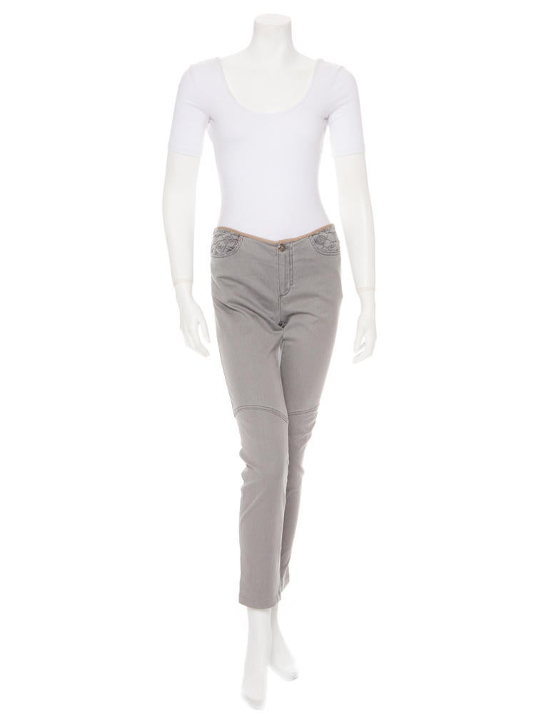 Louis Vuitton Leather-Trimmed Jeans