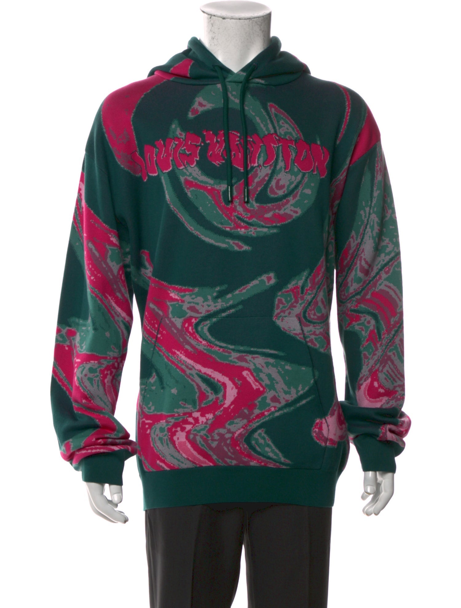 Louis Vuitton 2023 Graphic Print Hoodie w/ Tags - Green