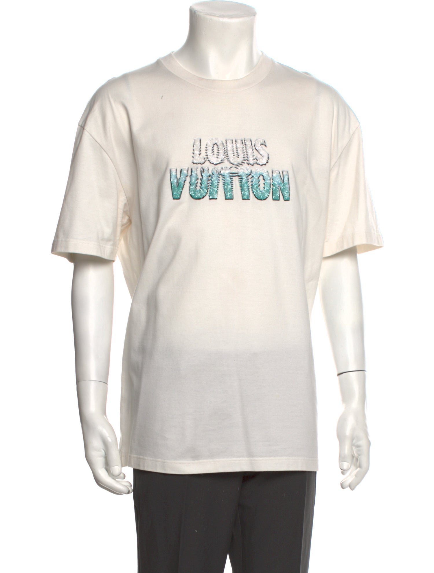 LOUIS VUITTON Tシャツ・カットソー 白 4103425E0099 LOUIS VUITTON - 【L】LOUIS VUITTON Tシャツ ホワイト系 RM242