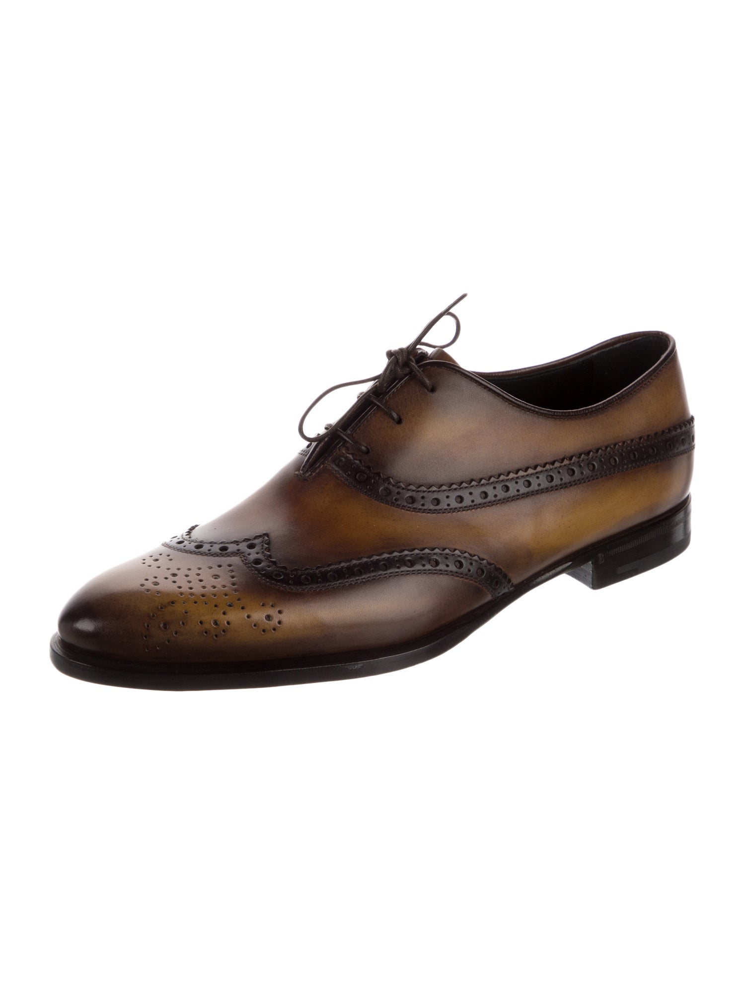 Berluti Leather Striped Brogues