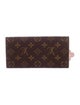 Louis Vuitton LV Monogram Coated Canvas Emilie Wallet