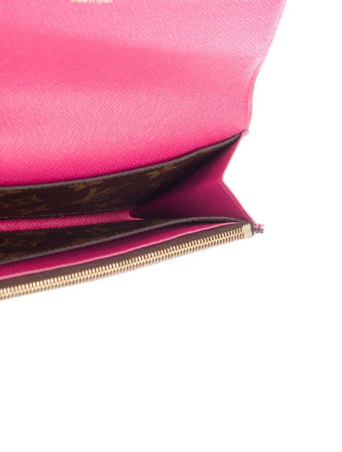 Louis Vuitton LV Monogram Coated Canvas Emilie Wallet