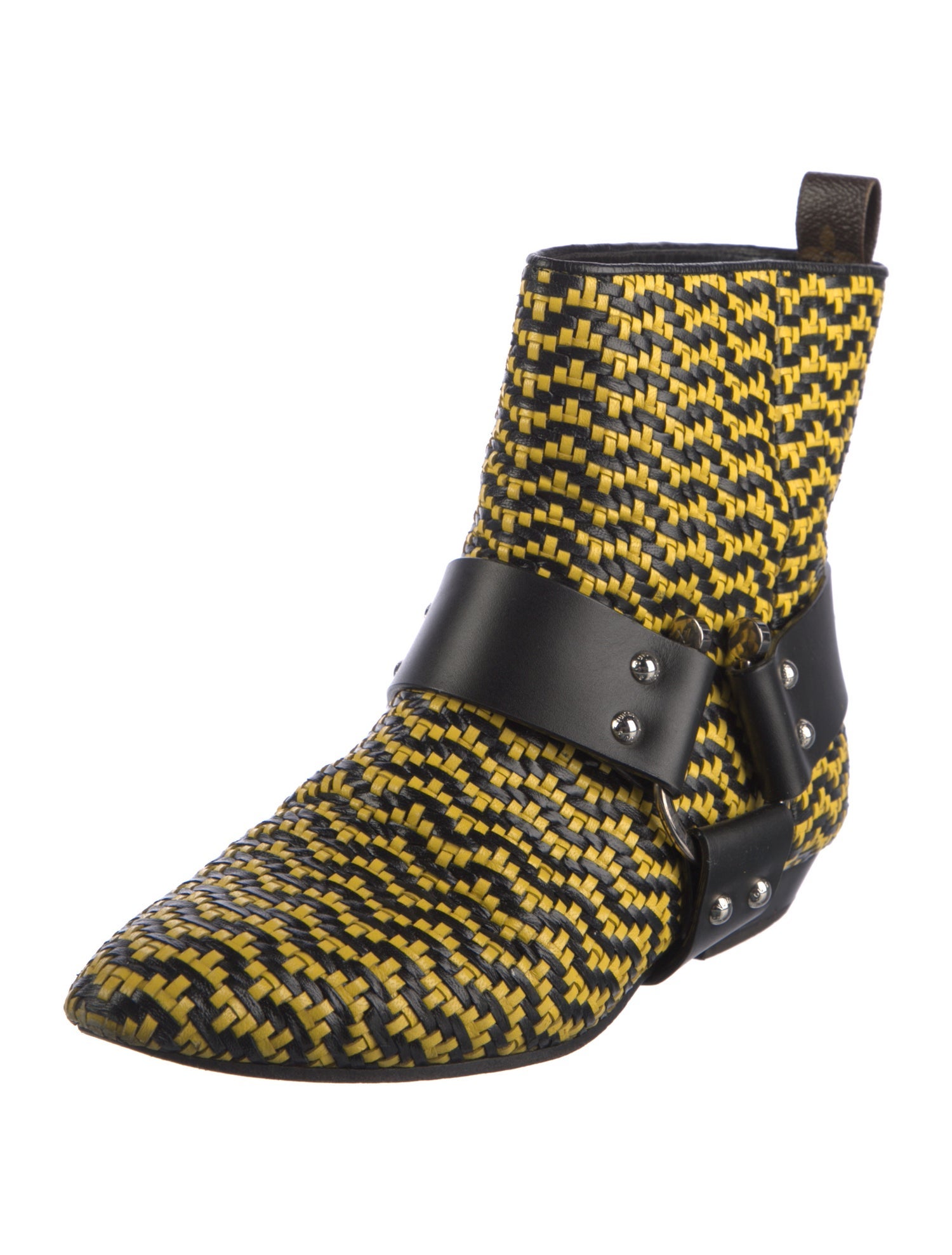 Louis Vuitton Leather Colorblock Pattern Boots