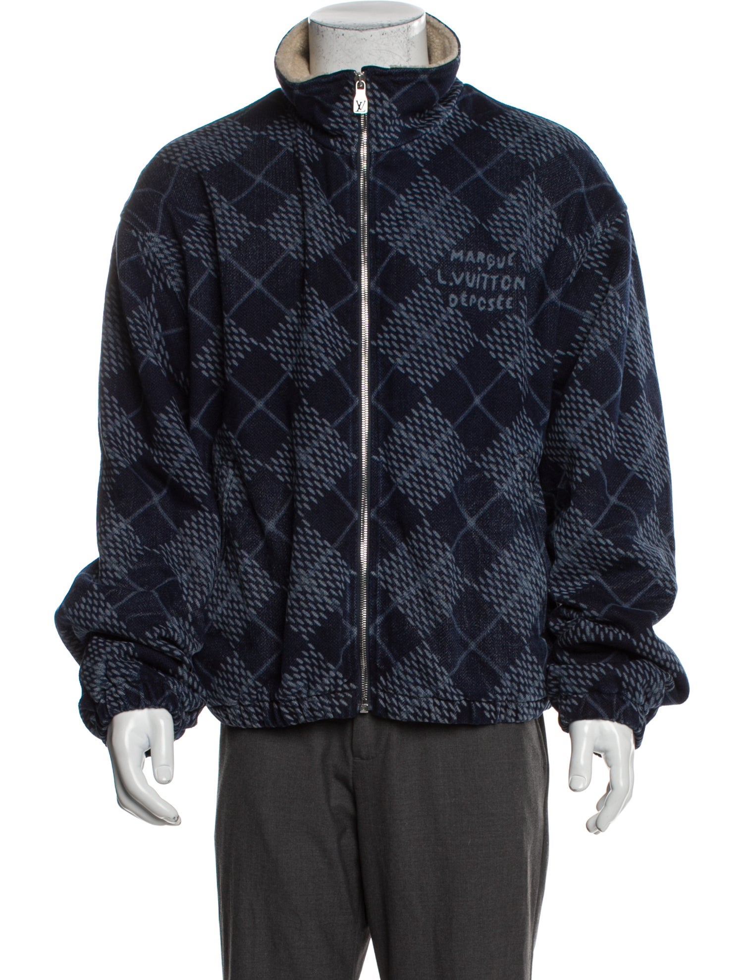 Louis Vuitton 2025 Plaid Print Jacket Blue Outerwear, Clothing