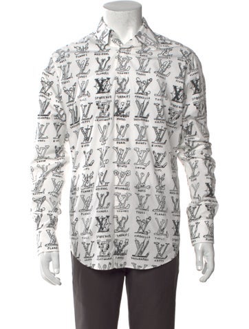Louis Vuitton Dress Shirts 2021 Printed Shirt M