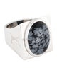 Louis Vuitton Snowflake Obsidian Signet Ring