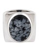 Louis Vuitton Snowflake Obsidian Signet Ring