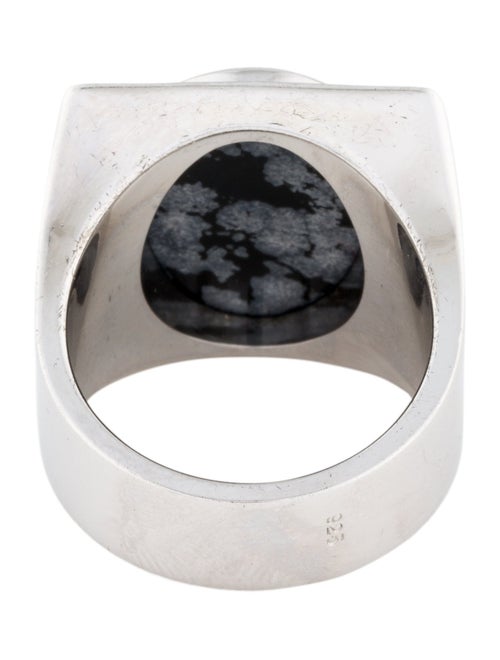 Louis Vuitton Snowflake Obsidian Signet Ring
