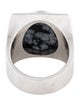 Louis Vuitton Snowflake Obsidian Signet Ring