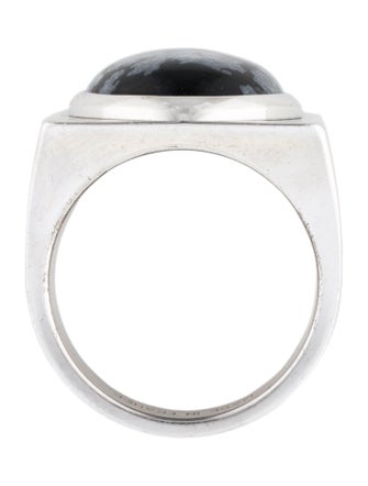 Louis Vuitton Snowflake Obsidian Signet Ring