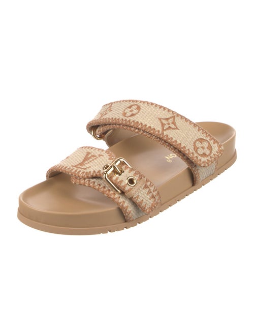 Louis Vuitton Raffia Patterned Slides