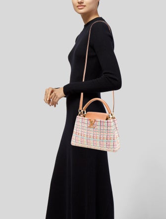 Louis Vuitton Tweed Capucines PM