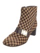 Louis Vuitton Damier Ebene Pattern Ponyhair Boots