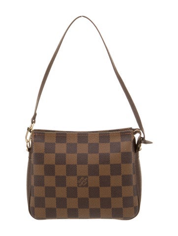 Louis Vuitton Handle Bags Damier Ebene Trousse Make Up Pouch Vintage