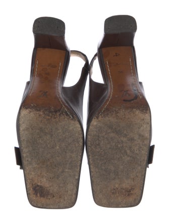 Louis Vuitton Leather Slingback Pumps