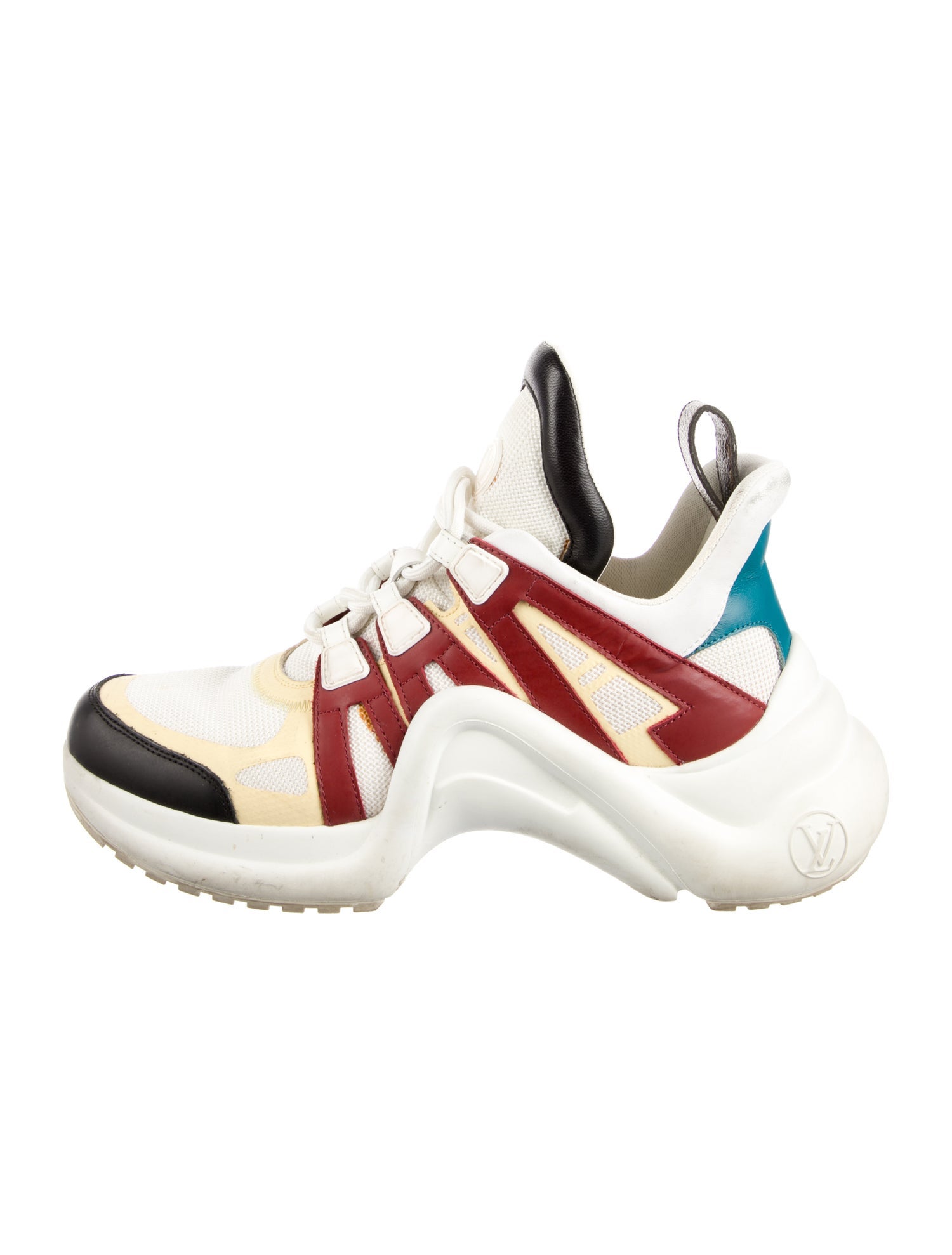 Louis Vuitton Colorblock Pattern Chunky Sneakers