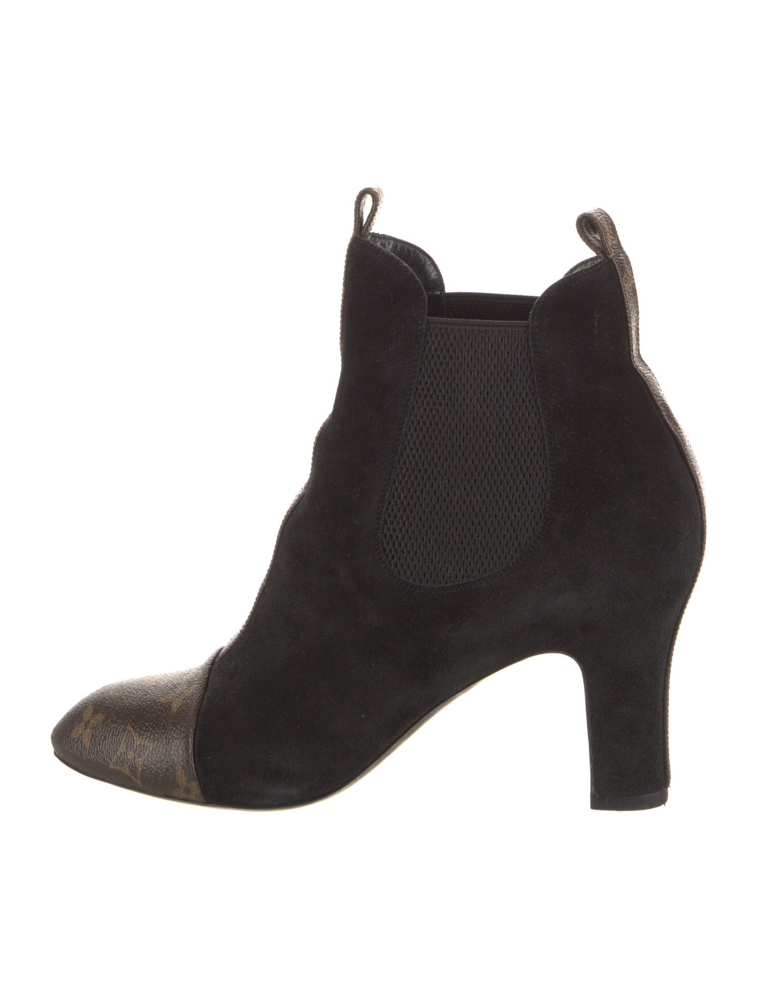 Louis Vuitton LV Monogram Suede Chelsea Boots