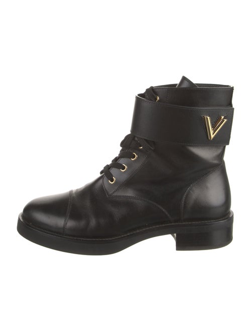 Louis Vuitton Leather Combat Boots