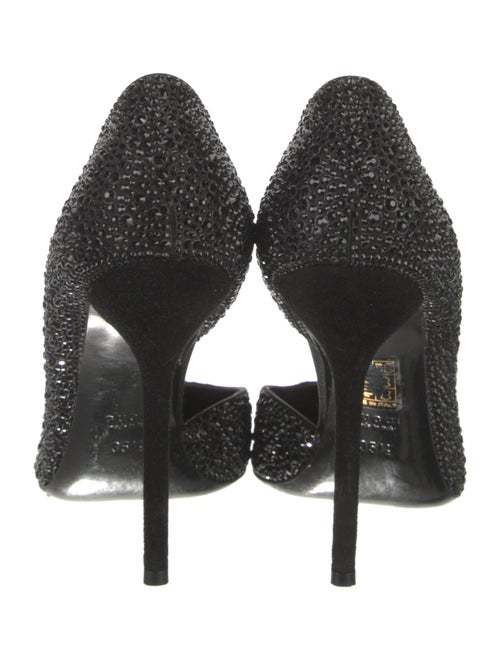Gucci Suede Crystal Embellishments Pumps