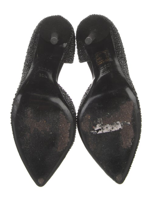 Gucci Suede Crystal Embellishments Pumps