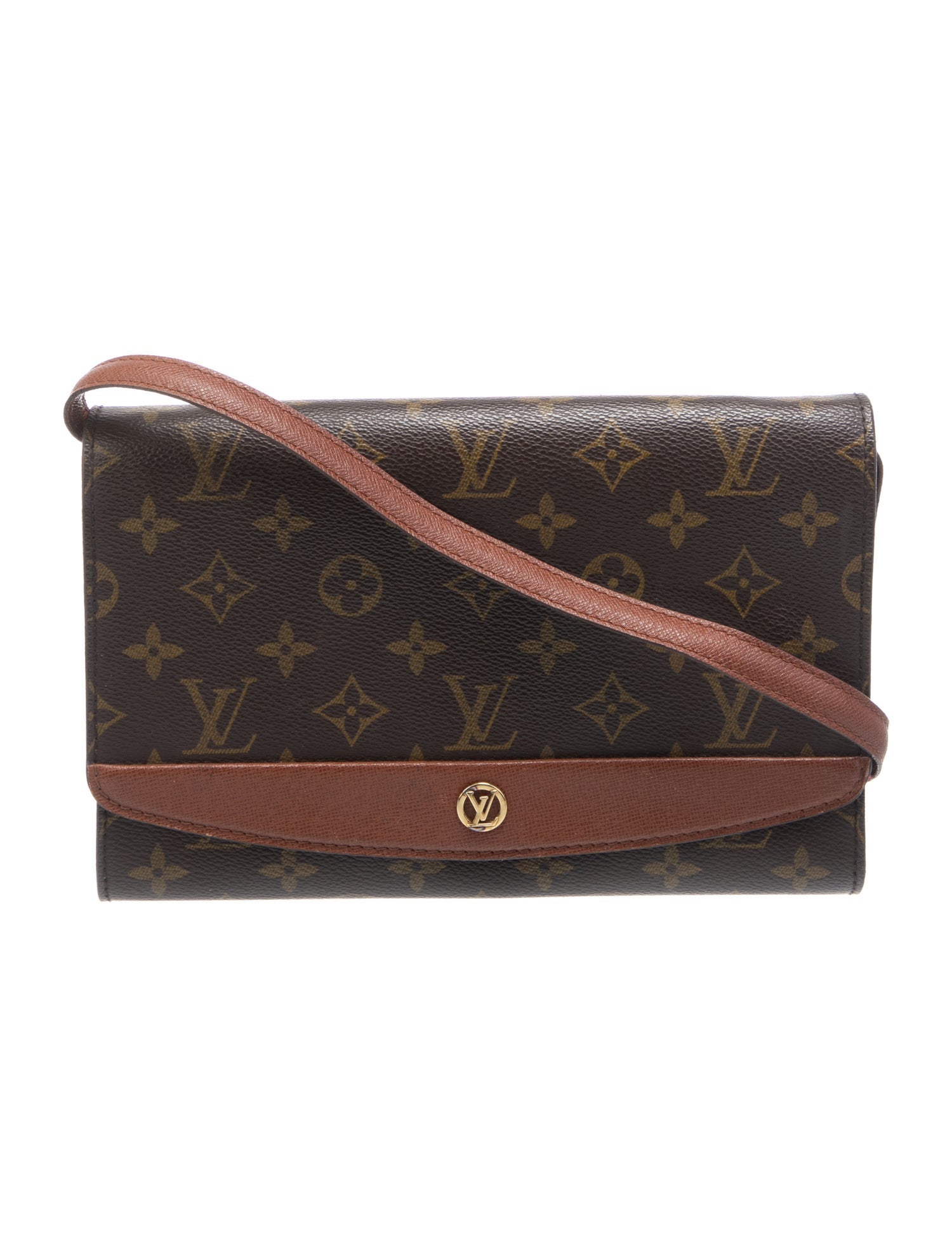 Louis Vuitton LV Monogram Pochette Bordeaux w/ Strap Vintage