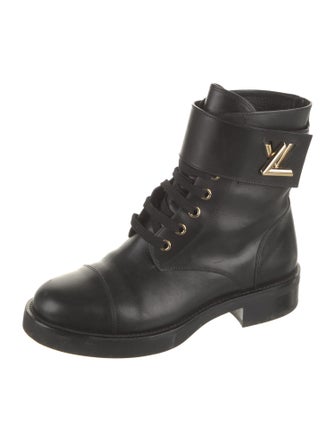 Louis Vuitton Leather Combat Boots