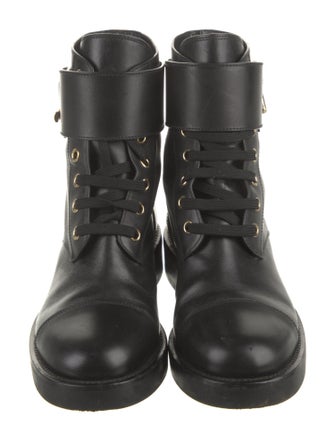Louis Vuitton Leather Combat Boots