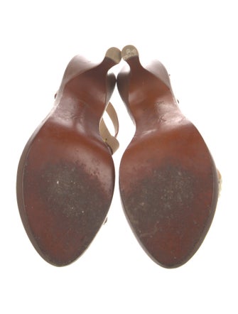 Louis Vuitton Leather Plaid Print Sandals