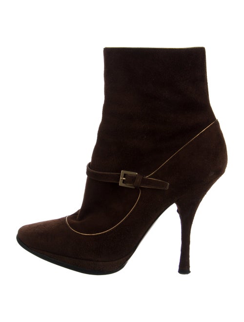 Louis Vuitton Suede Leather Trim Embellishment Sock Boots