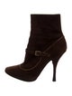 Louis Vuitton Suede Leather Trim Embellishment Sock Boots