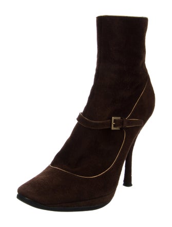 Louis Vuitton Suede Leather Trim Embellishment Sock Boots