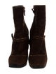 Louis Vuitton Suede Leather Trim Embellishment Sock Boots