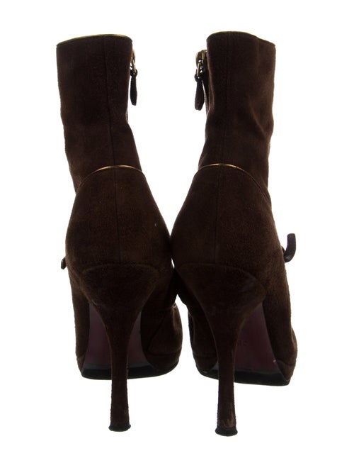 Louis Vuitton Suede Leather Trim Embellishment Sock Boots