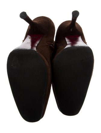 Louis Vuitton Suede Leather Trim Embellishment Sock Boots