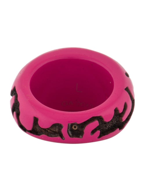 Louis Vuitton Lacquer & Wood Leo Monogram Ring